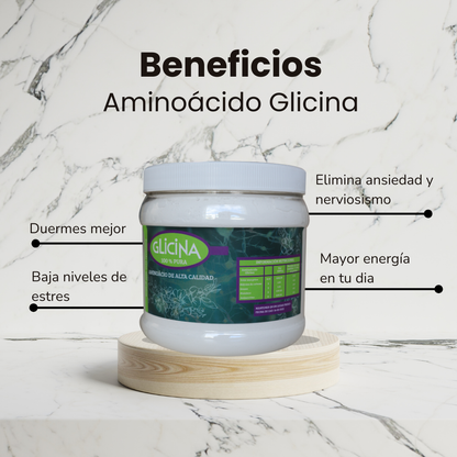 1KG de Glicina 100% pura, ¡Aminoácido de la mas alta calidad!