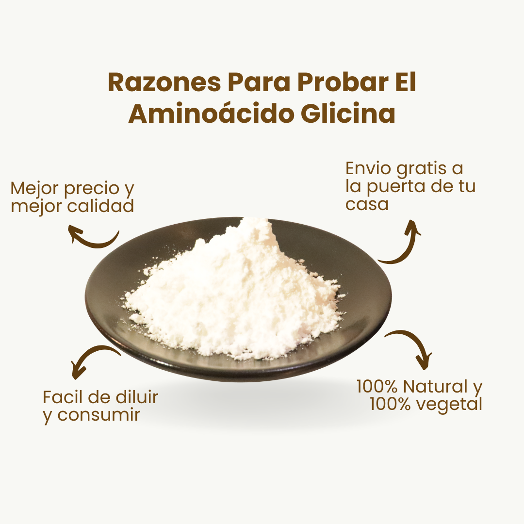 1KG de Glicina 100% pura, ¡Aminoácido de la mas alta calidad!