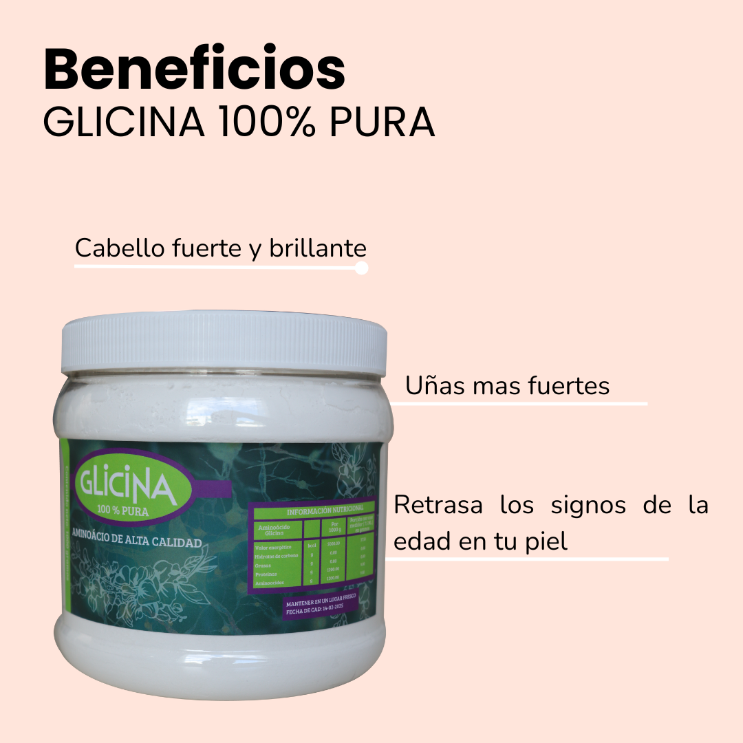 1KG de Glicina 100% pura, ¡Aminoácido de la mas alta calidad!