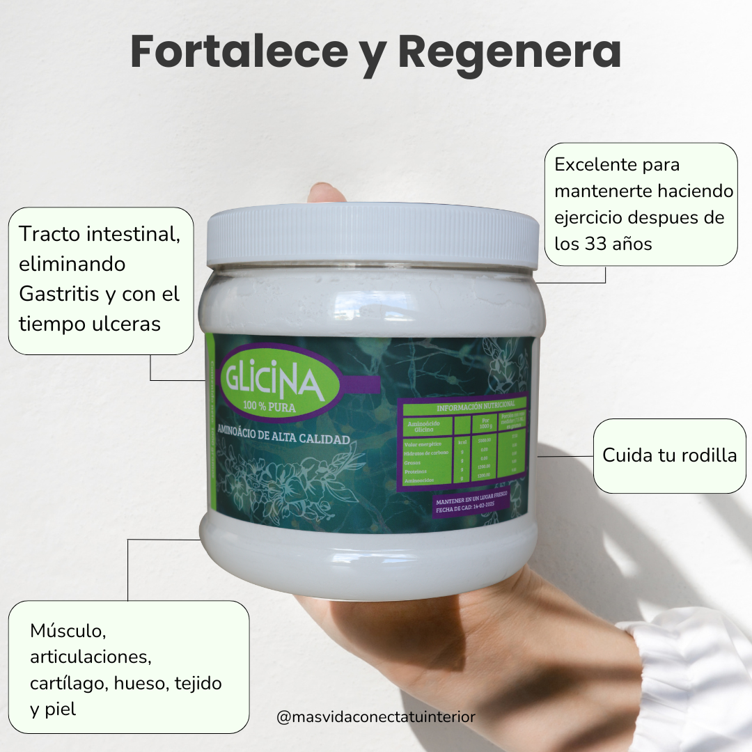 1KG de Glicina 100% pura, ¡Aminoácido de la mas alta calidad!