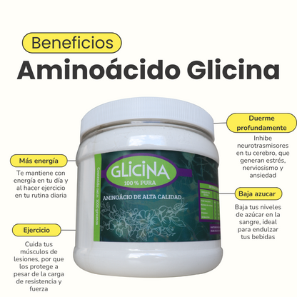 1KG de Glicina 100% pura, ¡Aminoácido de la mas alta calidad!